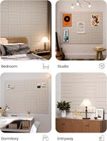 Panneaux acoustiques PET à rainures linéaires, décoration murale moderne et écologique pour hôtels, écoles, chambres, avec solutions de design graphique