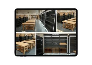 Super U Store ชั้นวางติดผนัง,โชว์รูมไม้แสดงผลิตภัณฑ์เฟอร์นิเจอร์หรูหราที่กำหนดเองขายปลีกชั้นวางของชั้นวางจอแสดงผล - Product Image 5