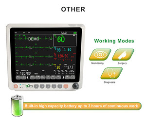 BPM-M1215 Vet monitor pasien hewan multi-parameter peralatan medis monitor <span class=keywords><strong>ECG</strong></span>/RESP/TEMP/NIBP/SPO2/PR