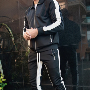 <span class=keywords><strong>Costume</strong></span> <span class=keywords><strong>tendance</strong></span> pour <span class=keywords><strong>homme</strong></span> printemps-automne, décontracté, patchwork, <span class=keywords><strong>couleur</strong></span> contrastée, col montant, pull et pantalon, ensemble deux pièces - Product Image 6