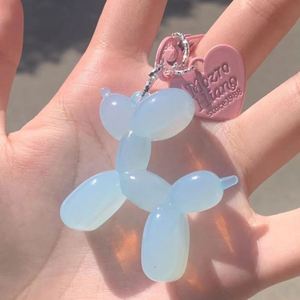 Custom Logo Jelly Balloon Dog Keychain for Women <b>Cute</b> Poodle Keyring Bag Charms Purse Pendant Aesthetic Jewelry Factory OEM - Product Image 3