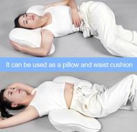 Oreiller ergonomique en mousse à mémoire de forme en fibre de bambou pour couples, design cube réglable, motif feuilles, soutien anti-pression, imperméable