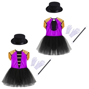 Traje de Danza Unitardo para Niñas de 6 a 16 Años, Disfraz de Ringmaster de Circo, Conjunto de Body para Cosplay, Disfraces para Fiestas Temáticas y Juegos de Rol - Product Image 3