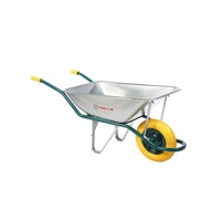Carretilla neumática industrial galvanizada C1/550 de alta calidad para trabajo pesado desmontada LC 90 L de capacidad con rueda de metal alto
