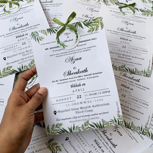 Invitaciones de Boda de Papel <span class=keywords><strong>y</strong></span> Cartulina con Impresión Tipográfica <span class=keywords><strong>y</strong></span> Cinta de Sellado a Juego para Empresas de Eventos, Venta al Por Mayor - Product Image 2
