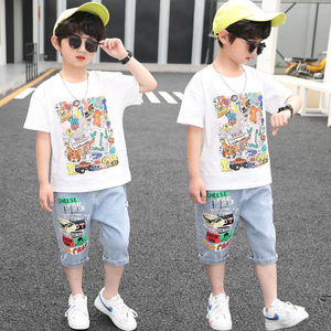 Vestiti Casual estivi per bambini Patchwork Color Boy Clothes 7 anni Cotton <span class=keywords><strong>Boys</strong></span> <span class=keywords><strong>Clothing</strong></span> Sets Fashion 2023 - Product Image 3