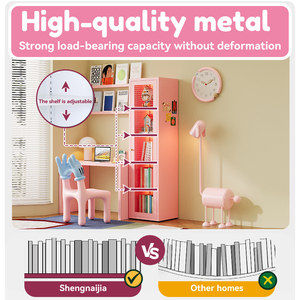 Estantería de Esquina de Acero Moderna para Niños, Librería Metálica Colorida para el Hogar, Adecuada para Espacios Pequeños - Product Image 4