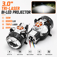 Vente en gros de lentilles de projecteur Bi LED, laser Bi LED, ampoule de phare de voiture LED, remplacement H4 H7