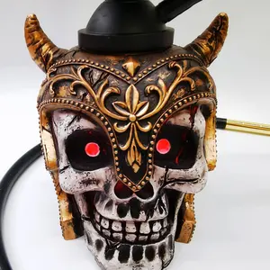 Genuine Metal mangueira dupla narguilé como presente para Hoildays Cigarro Acessórios Criativo Personalizado Esqueleto Modelagem Shisha