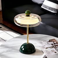 Nouvelle lampe de table rétro de luxe haut de gamme en forme de champignon, lampe de chevet à piles, lumière d'ambiance à intensité variable, style Instagram
