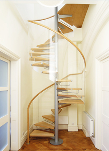Alta calidad pequeño espacio barandilla <span class=keywords><strong>de</strong></span> vidrio <span class=keywords><strong>de</strong></span> <span class=keywords><strong>diseño</strong></span> hierro escalera en espiral para escalera interior - Product Image 4