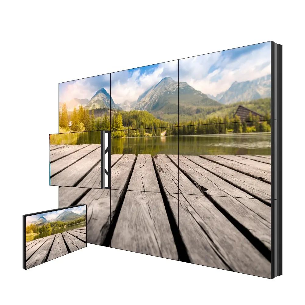55 49 Inch LCD Video Wall 0.8-3.5 mm Narrow Bezel Splicing Wall Screen TV For Meeting Room
