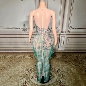 Novance Y4998カスタム服のメーカー見通すイブニングドレスエレガントなウェディングビーズクリスタルプロムガウン発光 - Product Image 6