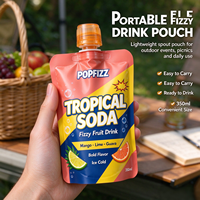 Pochette souple personnalisée avec bec verseur, non transparente, pour emballage de liquides, avec bouchon à vis, pour sodas tropicaux et boissons fruitées gazeuses