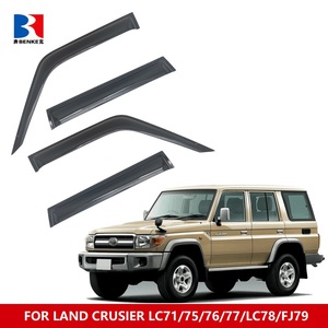 CAR WINDOW VISOR WIND <strong>DEFLECTOR</strong> for TOYOTA LAND CRUISER LC71 75 76 77 78 FJ79 <strong>RAIN</strong> GUARD SUN SIDE DOOR VENT VISOR WEATHER SHIELD - Product Image 2