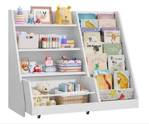 Estantería portátil moderna para niños y Banco organizador de almacenamiento de juguetes para muebles del hogar y lectura - Product Image 1