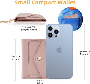 Custom Logo Leather Small <b>Purse</b> ID Card Bank Card Coin Bag Foldable Wallets for Women - Product Image 2