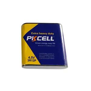 Pkcell 4.5v תא פחמן אבץ יבש 3r12p עם משך זמן רב