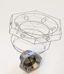 Torno Cnc de 3 ejes de calidad superior, fresado y torneado, enchufe de sonda de acero inoxidable con servicio personalizado