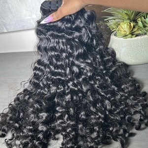 Natuurlijke Kleur Burmese Kinky Krullend Menselijk Haar Weeft Bundels Ruwe Haarbundel Extensions Voor Vrouwen Groothandel Verkoper Indian Curly - Product Image 3
