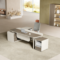 Bureau de direction high-tech moderne et écologique, mobilier de bureau, bureau en L pour chef, directeur général, bureau de direction