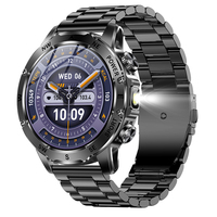 Montre connectée AK92 pour hommes, écran 1,53 pouces, appels Bluetooth, batterie 800 mAh, étanche IPX8, assistant vocal IA, suivi d'activité sportive 123+