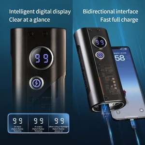 WOSEN Vente en gros Nouvelle pompe gonflable pour voiture Gonfleur portable sans fil pour voiture Chargeur de pneu électrique pour voiture Lampe de poche LED à chargement USD - Product Image 4