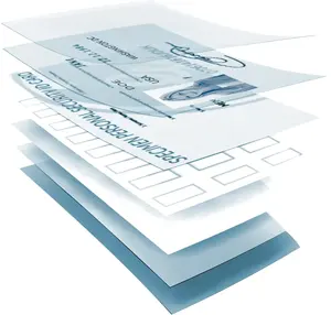 بولي كربونات شفافة تراكب لابل مغلفة ببطاقة بطاقة الهوية للأعمال التجارية
