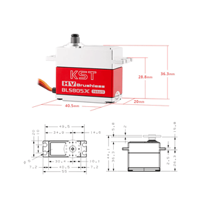 Motor Digital Sin Escobillas de Alto Torque KST BLS805X HV, 7.5kg.cm, 0.039seg/60grados, para Helicópteros de Clase 550-700, Aviones RC - Product Image 4