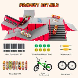 Kit de skate de doigt - Ensemble de <span class=keywords><strong>mini</strong></span>-skates et rampes pour garçons et filles de 3 ans et plus - Cadeau - Product Image 2