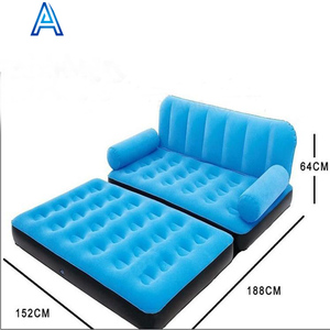 Sofá Cama Inflable Doble de PVC Ecológico con Efecto Flocado, Silla con Colchón de Aire Plegable - Product Image 6