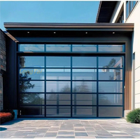 Porte de garage intelligente LONG TAI avec cadre en aluminium, arrêt automatique et sécurité anti-pincement