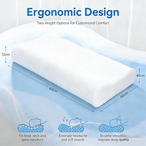 Almohada Cervical <span class=keywords><strong>de</strong></span> <span class=keywords><strong>Espuma</strong></span> Viscoelástica Contour con Patrón <span class=keywords><strong>de</strong></span> Diamantes Acolchado y Funda Extraíble <span class=keywords><strong>para</strong></span> Alivio del Dolor <span class=keywords><strong>de</strong></span> Cuello - Product Image 6
