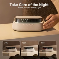 Draadloos opladen 5.1 Speaker RGB LED Wekker Snelladen Touch Control Display - 5-in-1 Batterij Miracast Home Theater