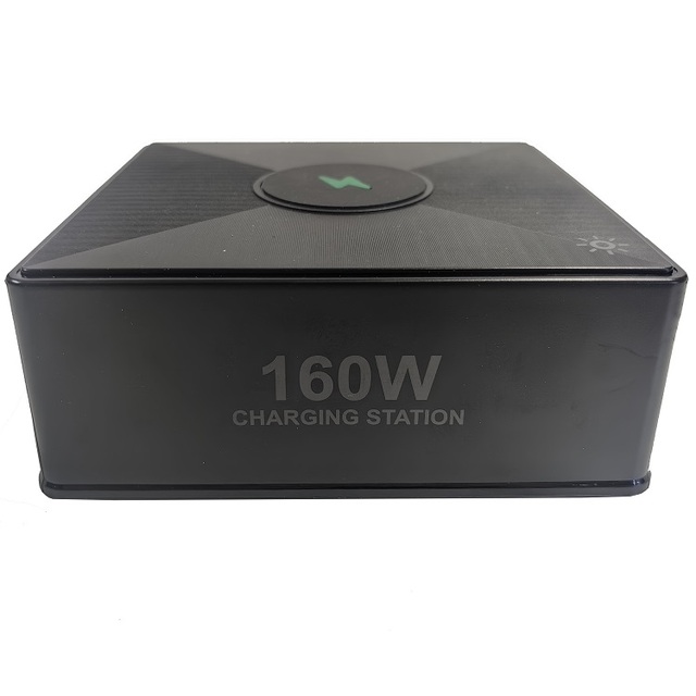 160W Charging Station 5 Port USB a QC 18S 15W Wireless USB C PD 3.0 65W Power Adapter Fast Charger
