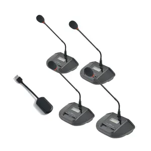 Microphone sans fil UHF 4 canaux système col de cygne salle de conférence professionnelle accessoires de bureau en option