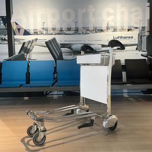 Airport Luggage <b>Trolley</b> Carts Three Rubber Wheels Airport Hand Brake Baggage <b>Trolley</b> Airport <b>Trolley</b> - Product Image 1