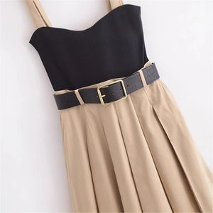 Mujeres 2025 primavera nueva moda elegante <span class=keywords><strong>Midi</strong></span> <span class=keywords><strong>vestido</strong></span> con <span class=keywords><strong>hombreras</strong></span> Vintage sin mangas Casual Mujer Vestidos Robe Mujer - Product Image 6