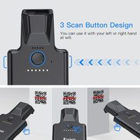 Escáner de Código de Barras Inalámbrico Portátil Eyoyo Actualizado con Clip Trasero, Lector de Códigos QR 1D 2D UPC, Bluetooth, Android, para iPhone