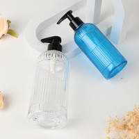 Couleur personnalisée à bas quantité minimale de commande 200ml 300ml 500ml bouteille en plastique d'emballage de shampooing et de revitalisant carré vide en PETG
