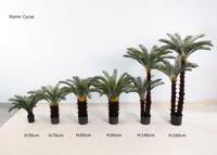 Pohon Bonsai Sago Cina Buatan yang Menarik, Tanaman Pot Sago Cycas Berkualitas Tinggi, Plastik PE PVC Jade Horizon untuk Dalam Ruangan