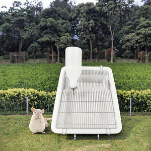 Contenitori per Allevamento Ratti, Gabbia in Acciaio Inossidabile Traspirante con Vassoio in Plastica a Chiusura Rapida per Allevamento Animali da Laboratorio - Product Image 3