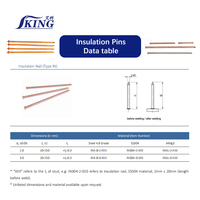 IKING Clous d'isolation à tête cylindrique pour soudure, fixations pour conduits HVAC, clous d'isolation thermique en acier galvanisé pour conduits