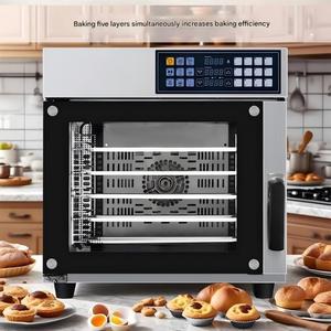 Horno de Convección Eléctrico, Horno de Panadería Comercial con Función de <span class=keywords><strong>Vapor</strong></span> para una Cocción Perfecta de Pasteles, Galletas y Bases de Pizza - Product Image 1