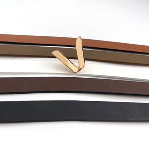 2021 cinturón de cintura para <span class=keywords><strong>mujer</strong></span>, Cinturón fino con hebilla en V, decoración de ropa versátil, <span class=keywords><strong>cinturones</strong></span> de sellado de cintura pequeña para niñas - Product Image 2