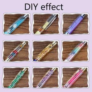 ปากกา DIY แบบหลอดเปล่าพร้อมโลโก้สั่งทำ ปากกาทรายเหลวลอยได้ ปากกาลูกลื่นโลหะ สำหรับอุปกรณ์สำนักงานและธุรกิจ - Product Image 4