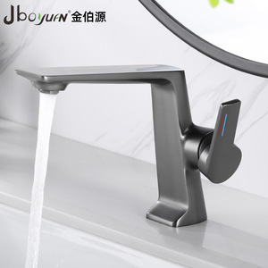 Jboyuan White Single Handle Basin Faucet Ceramic Valve Core Deck Mounted For Bathroom Sink - Product Image 4