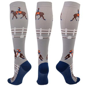 Calze Sportive Professionali a Compressione Personalizzate per Ciclismo, Corsa e Equitazione 200N, Calze Atletiche in Nylon OEM - Product Image 2