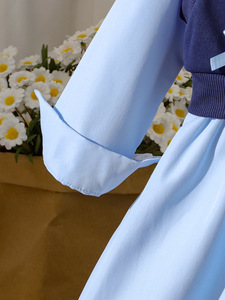 Ropa para Niñas, Traje de Vestir con Camisa de Manga Larga Azul y Chaleco - Product Image 5