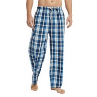 Pantalon de pyjama décontracté en coton 100% de haute qualité, personnalisé OEM, vente en gros, écologique, doux, poids moyen, avec poches, motif à carreaux